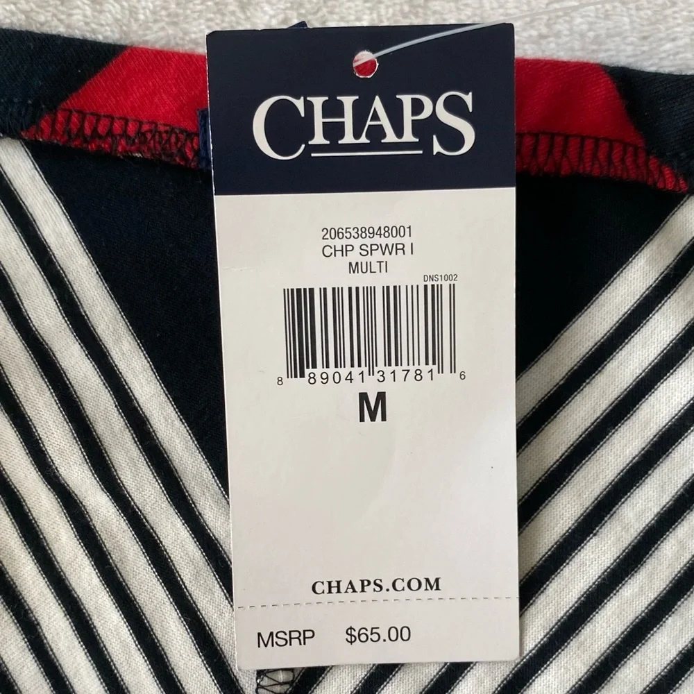 Chaps Chevron Maxi Skirt 100% cotton sz Medium new with Tags - Picture 8 of 14